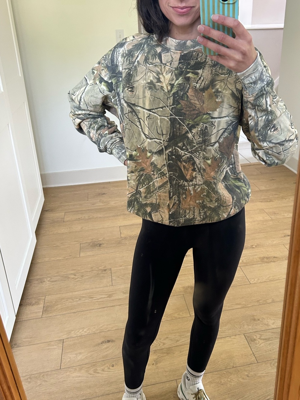 Camouflage Crewneck Sweatshirt - Green/Brown Camo